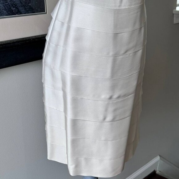 Banana Republic Beautiful Classy Tiered Silk Dress in Trending Tan Color.  Size - Picture 3 of 9